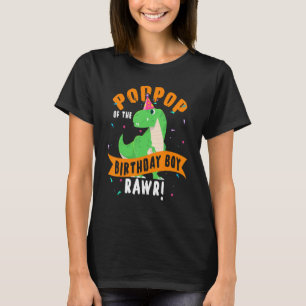 Poppop Of The Birthday Boy Dinosaur  Funny Cute T-Shirt