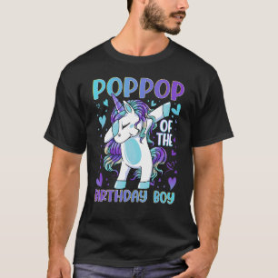 PopPop of the Birthday Party Boy Dabbing Unicorn 1 T-Shirt