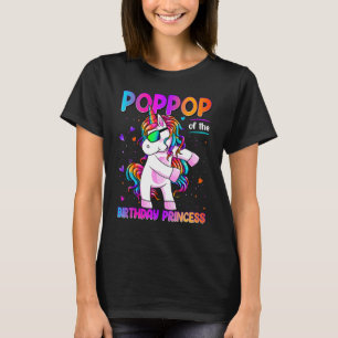 PopPop of the Birthday Princess Girl Dabbing Unico T-Shirt