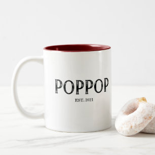 PopPop Year Established Two-Tone Coffee Mug
