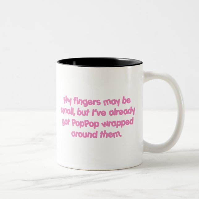 PopPop's Wrapped (Pink) Two-Tone Coffee Mug (Right)