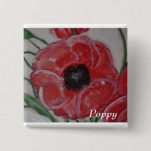 Poppy 15 Cm Square Badge