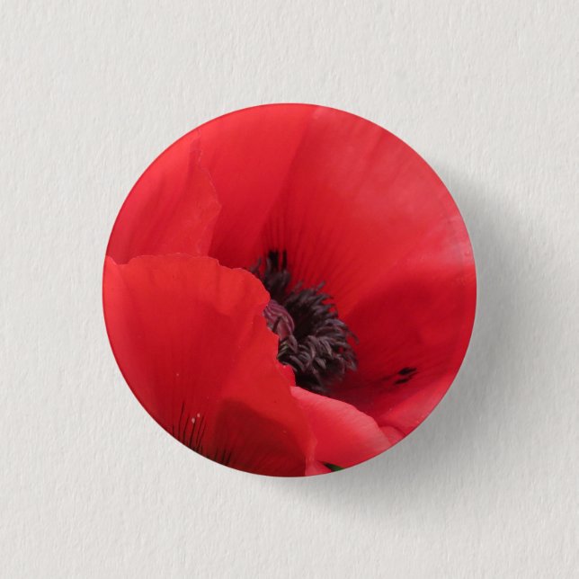 POPPY 3 CM ROUND BADGE (Front)