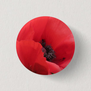 POPPY 3 CM ROUND BADGE