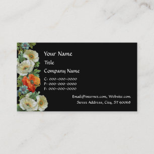 Poppy and Cornflowers Floral Art Business Cards