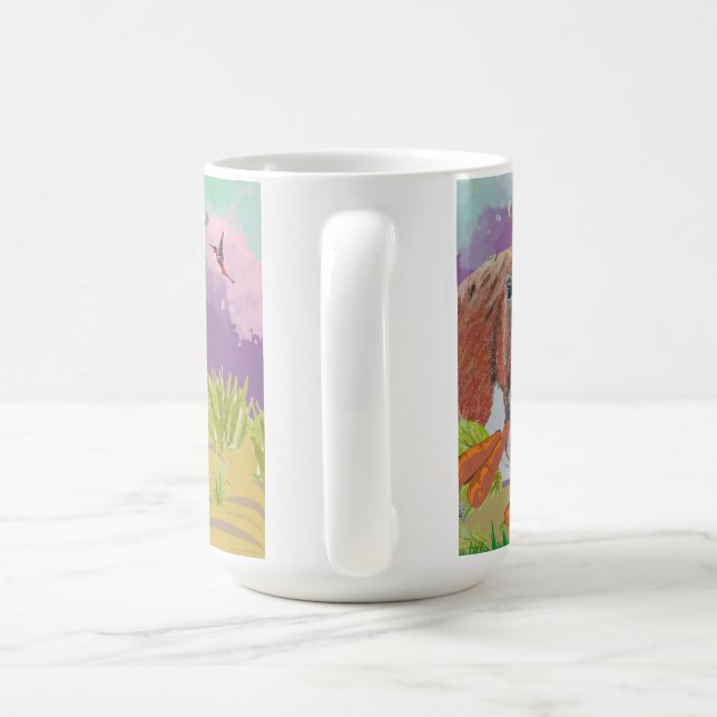 Poppy art coffee mug (Handle)