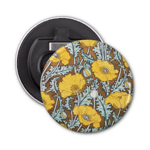Poppy Art Illustration Flower Nouveau  Bottle Opener