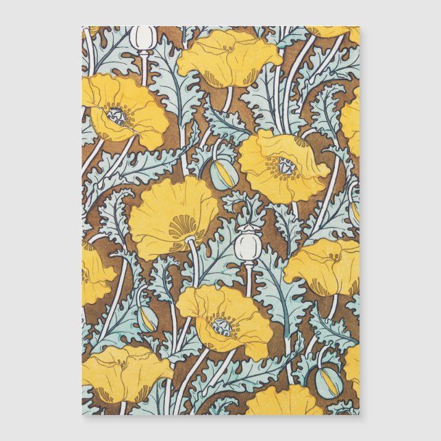 poppy art illustration yellow flower (Front)