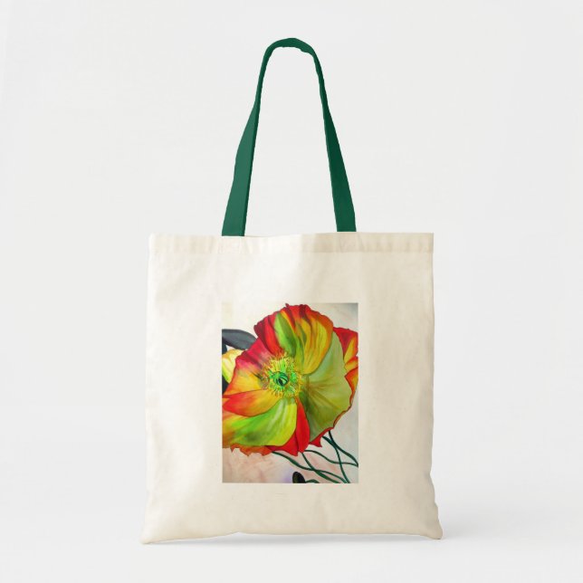 Poppy Art macro poppy Tote Bag (Front)