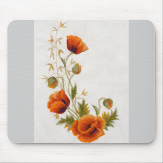 Poppy art mouse mat