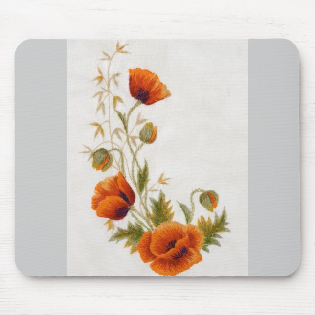 Poppy art mouse mat (Front)