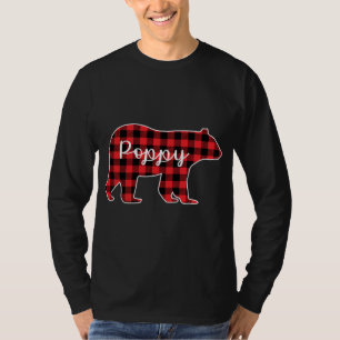 Poppy Bear Red Plaid Family Matching Christmas Paj T-Shirt