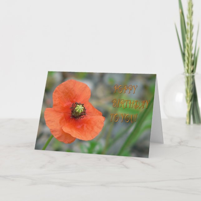 POPPY BIRTHDAY CARD (Front)