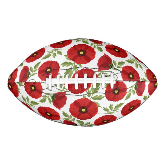 Poppy blooming joyful Summer Flowers American Football (Front)