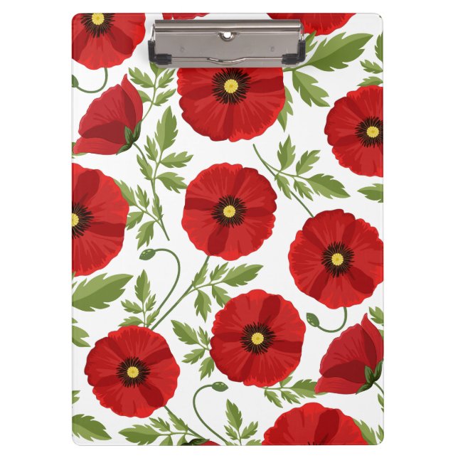 Poppy blooming joyful Summer Flowers Clipboard (Front)