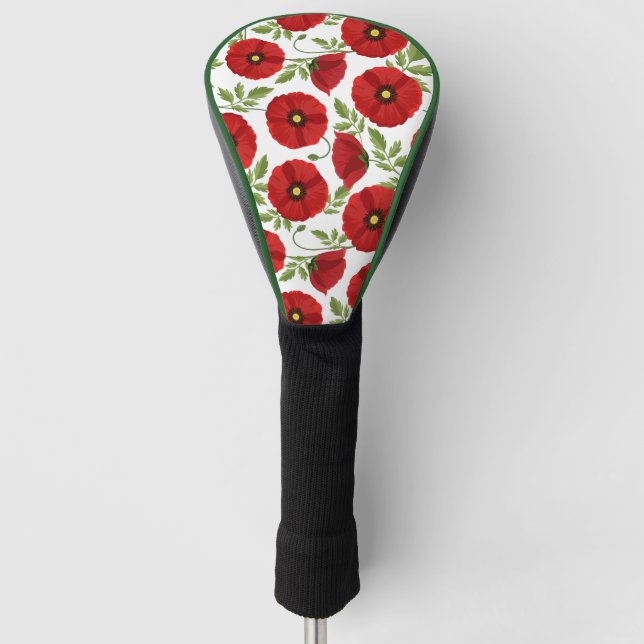 Poppy blooming joyful Summer Flowers Golf Head Cover (Front)