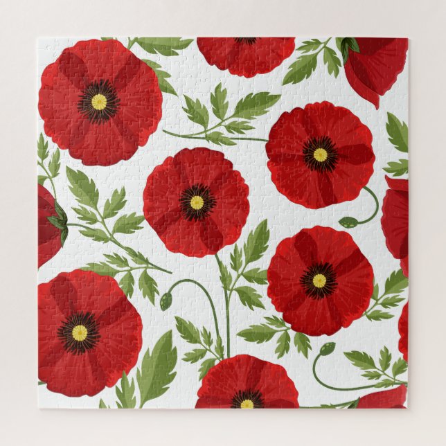 Poppy blooming joyful Summer Flowers Jigsaw Puzzle (Vertical)