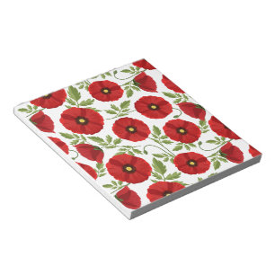 Poppy blooming joyful Summer Flowers Notepad