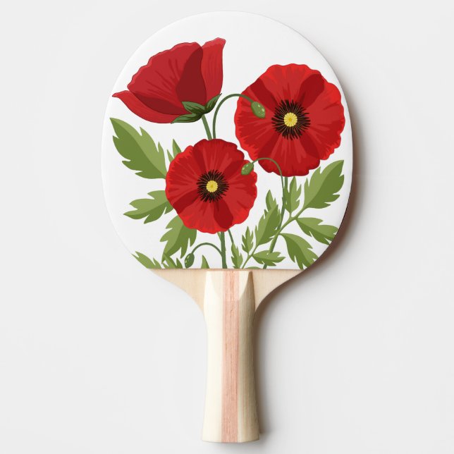 Poppy blooming joyful Summer Flowers Ping Pong Paddle (Front)