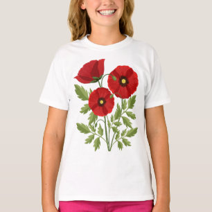 Poppy blooming joyful Summer Flowers T-Shirt
