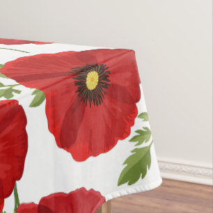 Poppy blooming joyful Summer Flowers Tablecloth