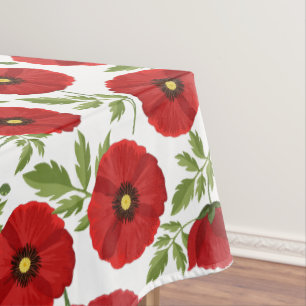 Poppy blooming joyful Summer Flowers Tablecloth