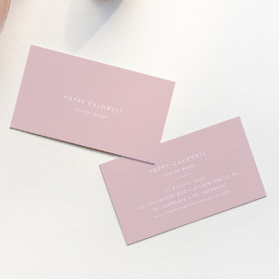 POPPY Blush Pink Modern Aesthetician Beauty Salon Business Card