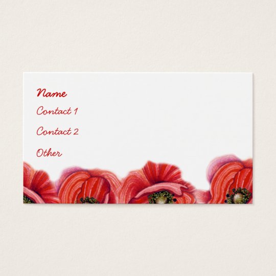 Poppy Border Profile Card