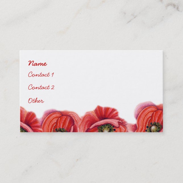Poppy Border Profile Card (Front)