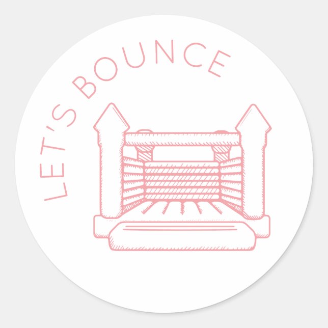 Poppy Bounce House "Let's Bounce" Sticker (Front)