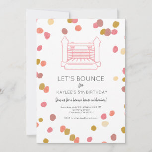 Poppy Bounce House Party Invite