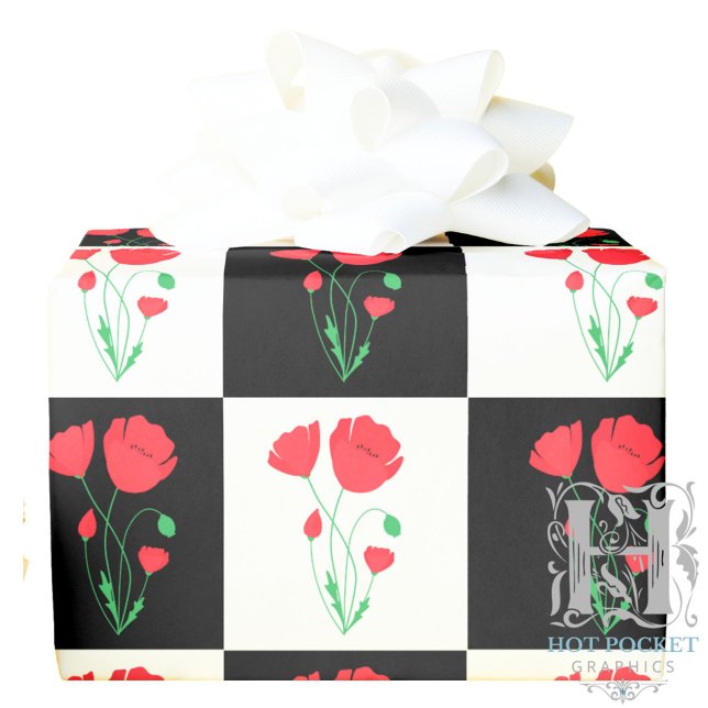 Poppy Chequerboard Wrapping Paper (Creator Uploaded)