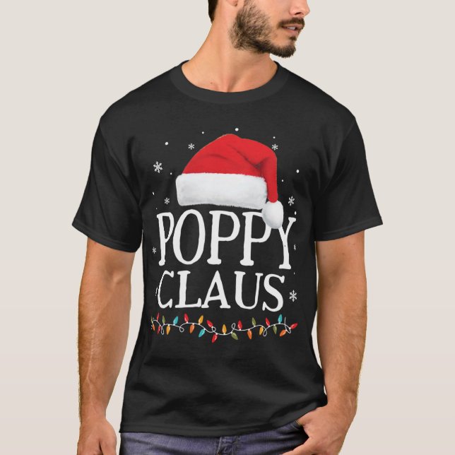 Poppy Claus Christmas Family Matching Pajama Santa T-Shirt (Front)