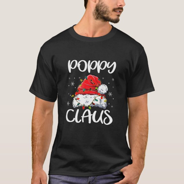 Poppy Claus Christmas Pajama Family Matching Xmas T-Shirt (Front)
