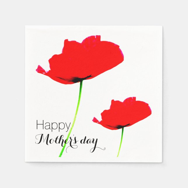 POPPY Collection 01 Mother's day Paper Napkins (Front)