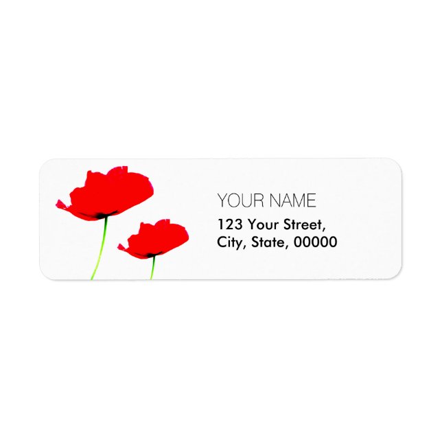 POPPY Collection 01 Return Address Labels (Front)