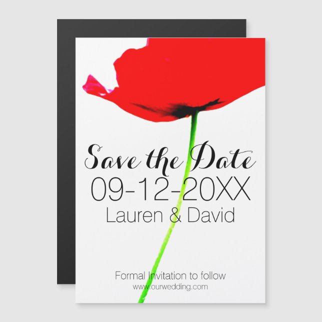 POPPY Collection 01 Save the date Magnetic Card (Front/Back)
