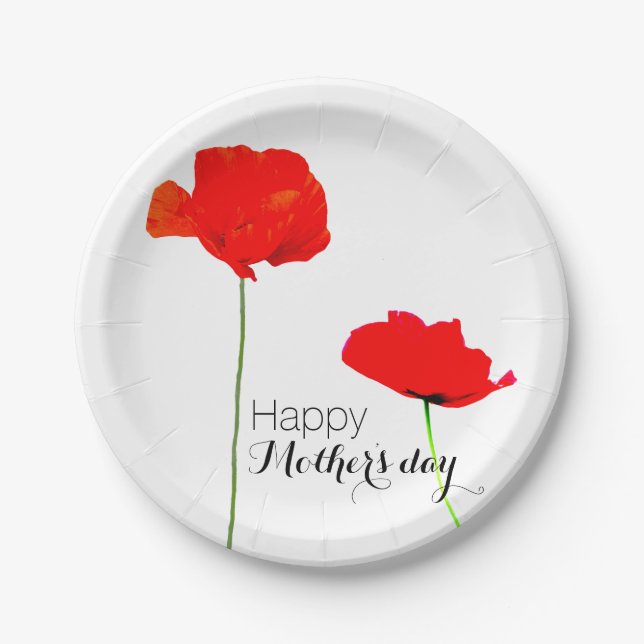 POPPY Collection 03 Mother's day Paper Plates (Front)