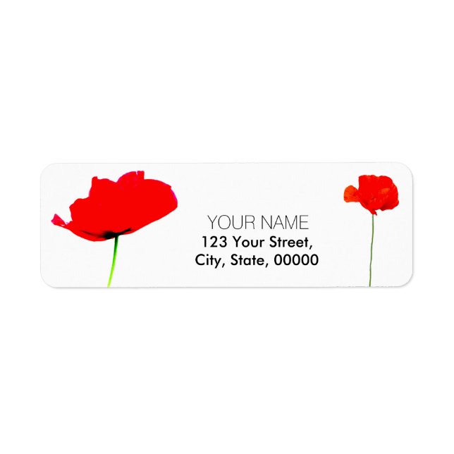 POPPY Collection 05 Return Address Labels (Front)