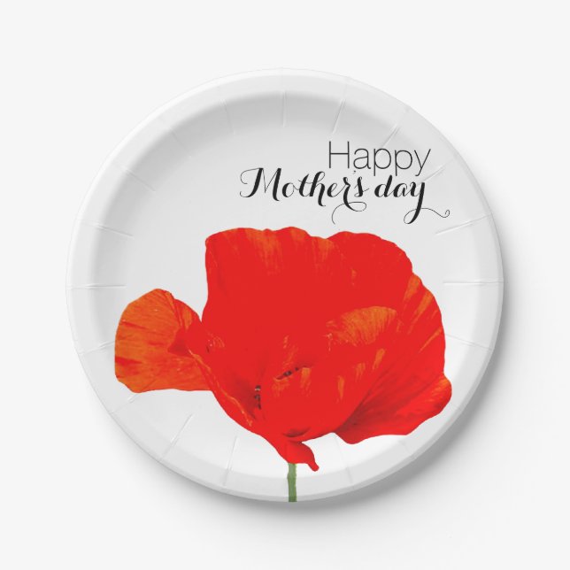 POPPY Collection 06 Mother's day Paper Plates (Front)