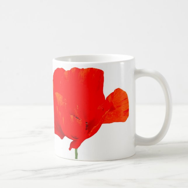 POPPY Collection 06 White Ceramic Mug (Right)
