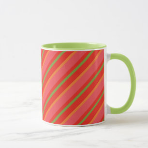 Poppy Colours Snazzy Stripes Ringer Mug
