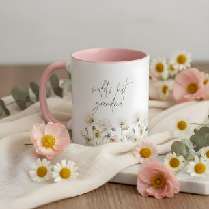 POPPY Cute Pastel Wildflower World's Best Grandma Mug