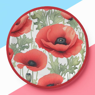 Poppy Day Paper Plates 