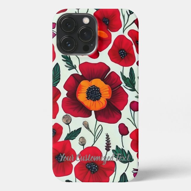 Poppy Dreams: Patterns that Inspire iPhone Case (Back)