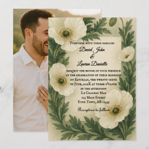 Poppy Drift Photo Wedding Invitation