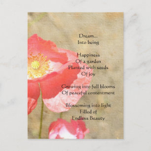 Poppy Expressions Happiness Poem Postcard