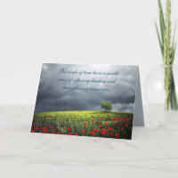 POPPY FIELD ANNIVERSARY OF A DEATH CARD