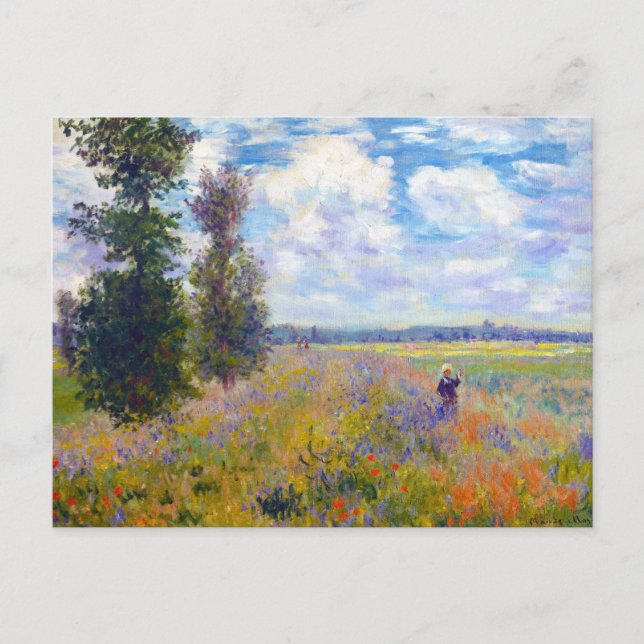 Poppy Field, Argenteuil, 1875 Claude Monet Postcard (Front)