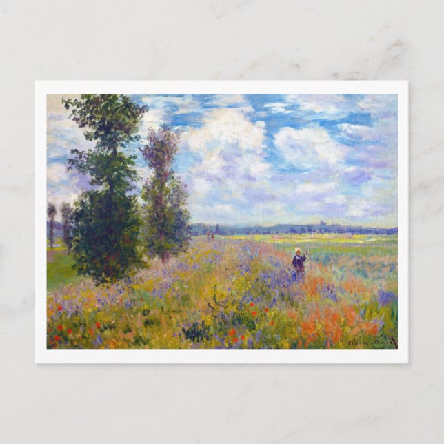 Poppy Field, Argenteuil, 1875 Claude Monet Postcard (Front)